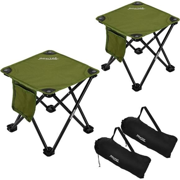 2 Pack Camping Stool,Portable Folding Compact Lightweight Stool Seat for Camping - Picture 1 of 7